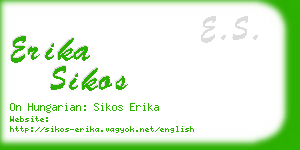 erika sikos business card